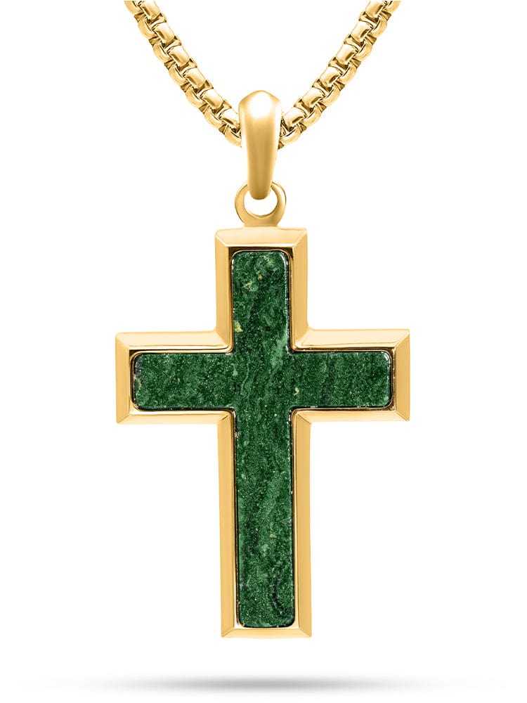 Jade Cross Pendant Necklace
