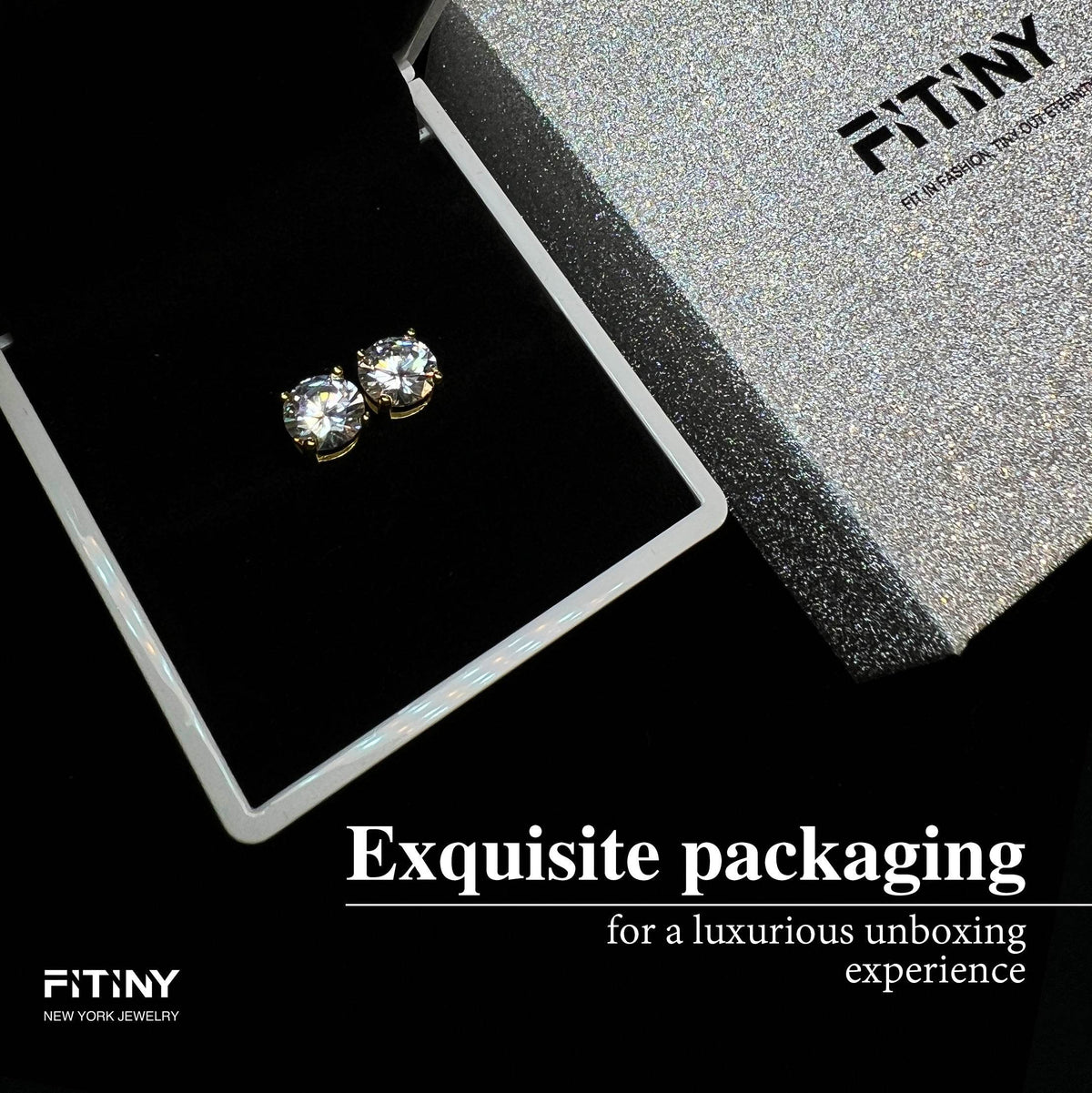 S925 Magnetic Moissanite / CZ Stud Earrings for Men Women, 1ct 6.5mm 6-Prong Round Cut, Inlaid Magnetic Earrings Non-Piercing Clip On Stud Earring